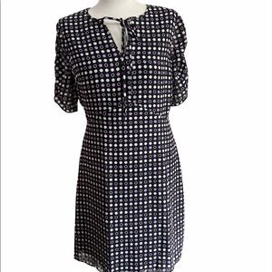 Maison Jules Multi Dot Short Sleeve V Neck‎ Dress